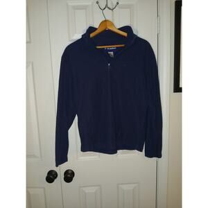 NordicTrack Men’s Quarter Zip Fleece Pullover Jacket Navy Blue Size Medium M